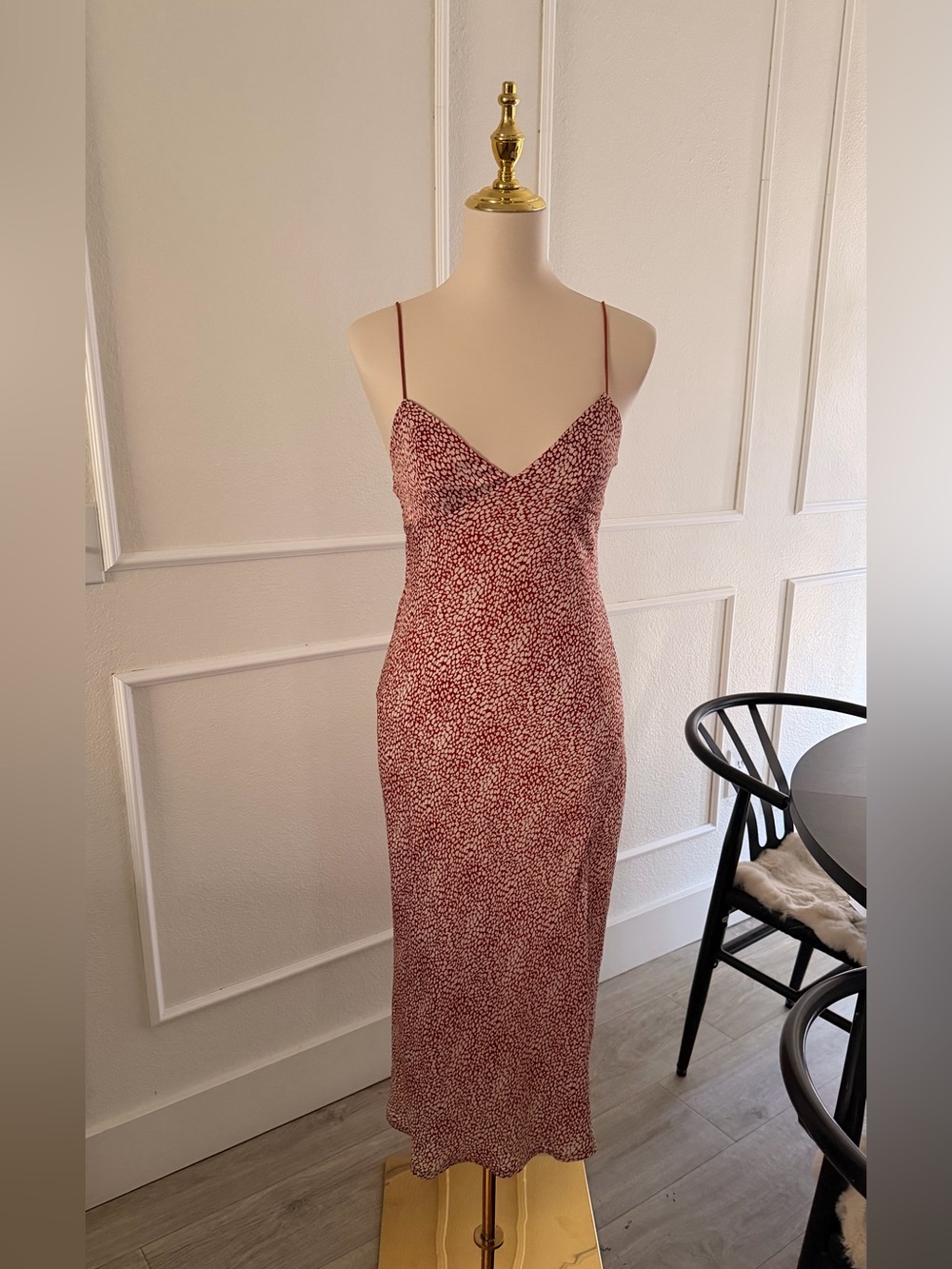 Hello Molly Midi Dress with Side Slit passionate red